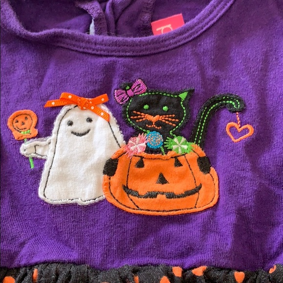 Purple Orange and Black Halloween Bodysuit - Picture 2 of 3